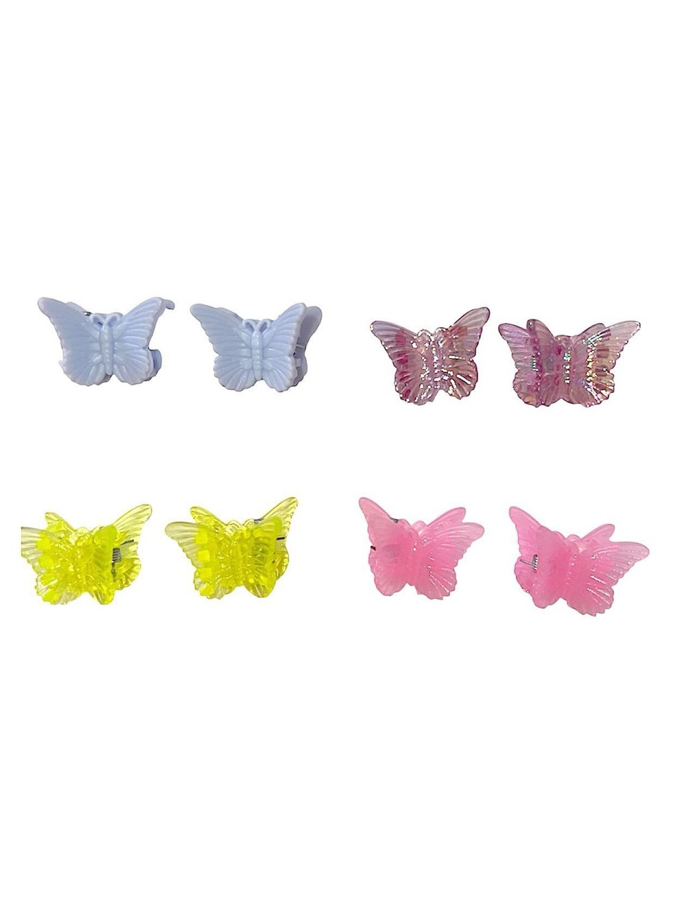 8 Butterfly Hair Clips